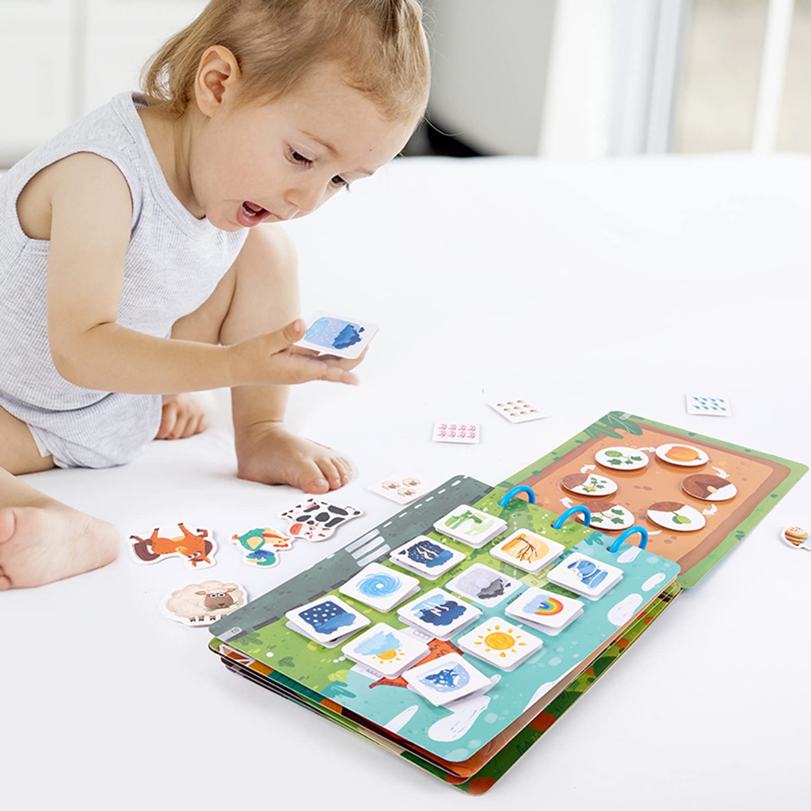 Trending Products New Early Learning Educational Toys Baby Busy Book Activity Farm Montessori Busy Book for Kids - Imagen 5