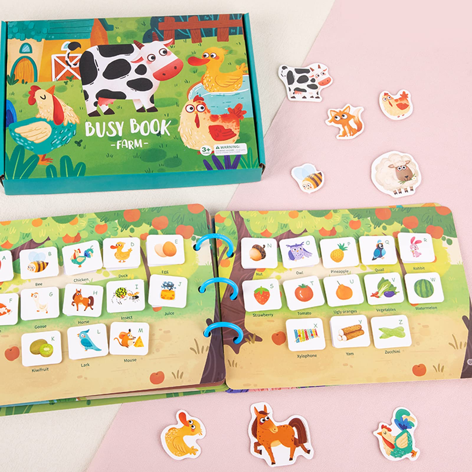 Trending Products New Early Learning Educational Toys Baby Busy Book Activity Farm Montessori Busy Book for Kids - Imagen 4