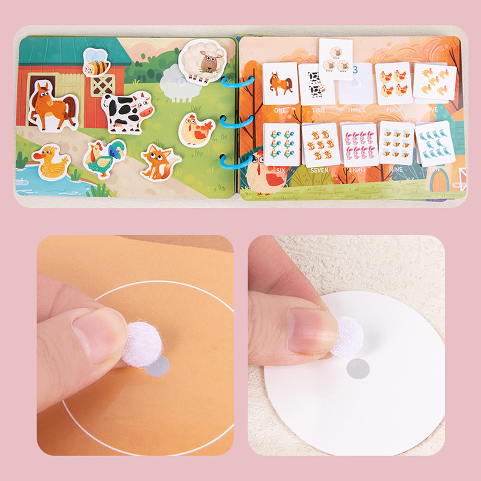 Trending Products New Early Learning Educational Toys Baby Busy Book Activity Farm Montessori Busy Book for Kids - Imagen 3