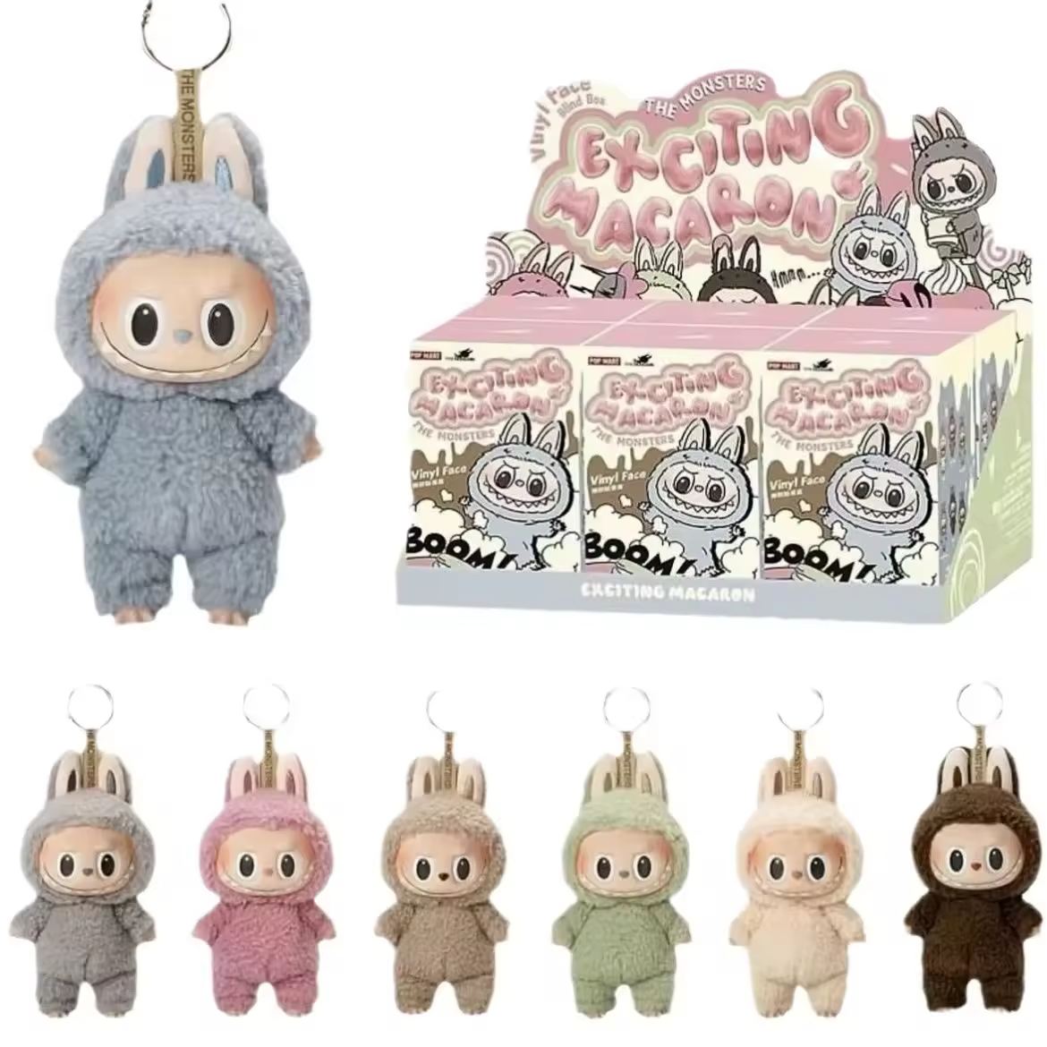 Pop Mart V3 – boîte aveugle, poupées, 6 pièces, figurines en peluche en vinyle, ensemble Labubu, vente en gros
