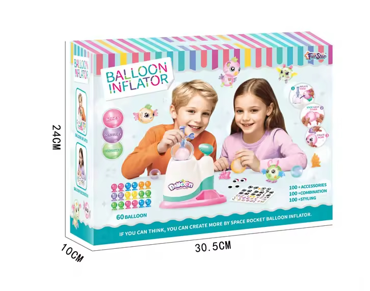 Manualidades creativas, juguetes de plástico DIY para inflar globos mágicos, juguetes educativos novedosos para niños y niños Unisex - Imagen 4