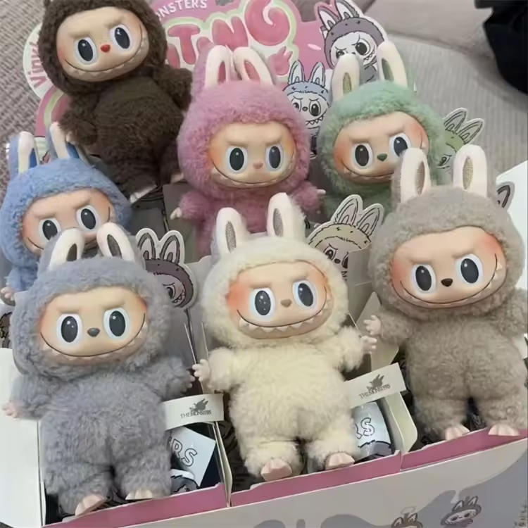 Pop Mart V3 – boîte aveugle, poupées, 6 pièces, figurines en peluche en vinyle, ensemble Labubu, vente en gros - Image 4