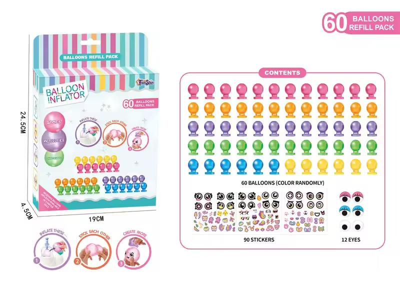 Manualidades creativas, juguetes de plástico DIY para inflar globos mágicos, juguetes educativos novedosos para niños y niños Unisex - Imagen 2