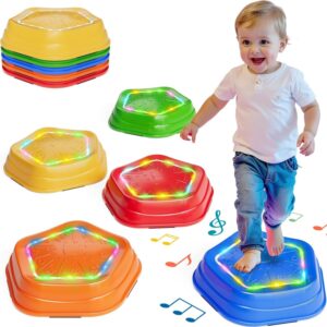 5Pcs Rechargeable Stepping Stones with Light&Music