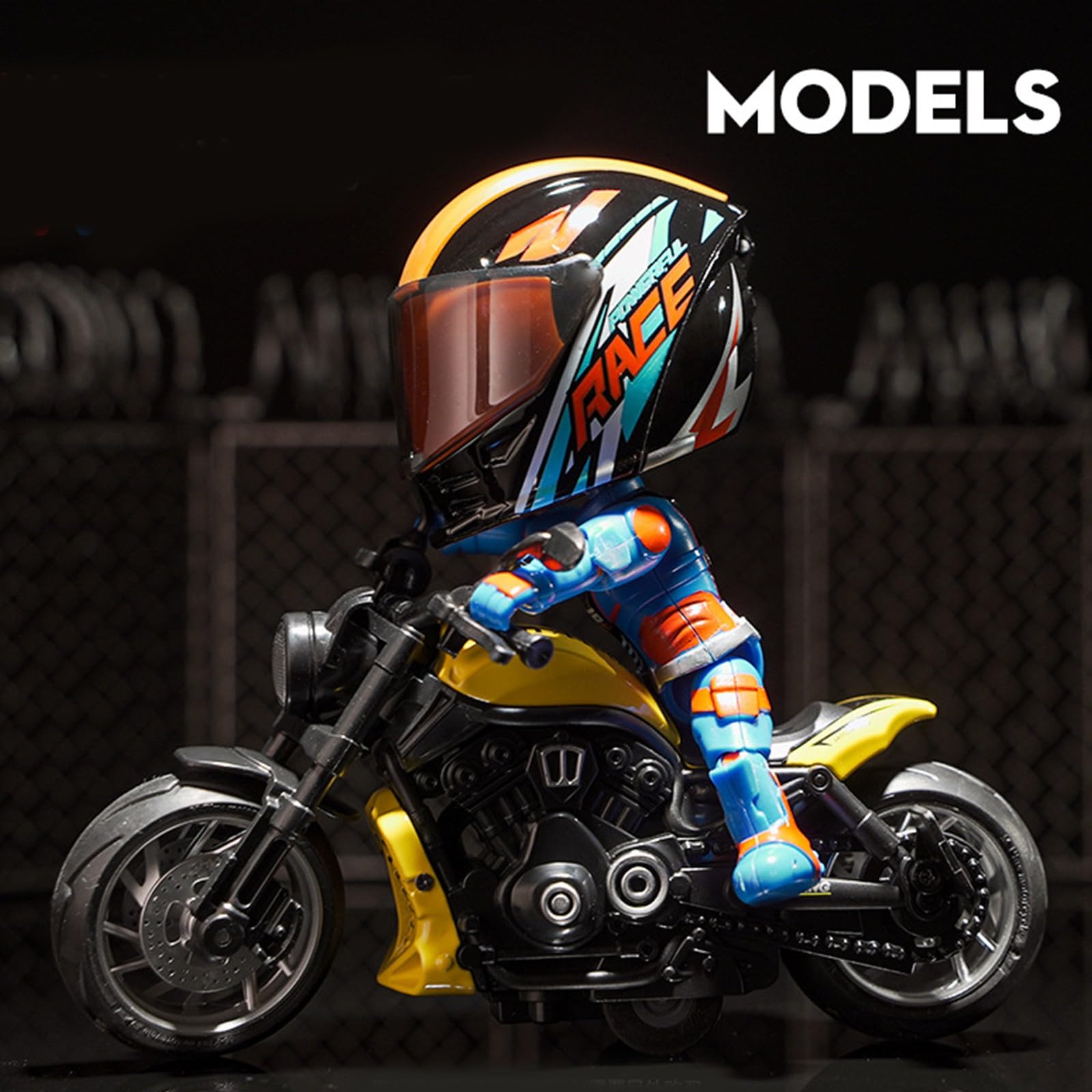 Diecast Toys Plastic Transforming Racing Drivers Toys Motorcycle Rider Figures for Kids - Bild 7