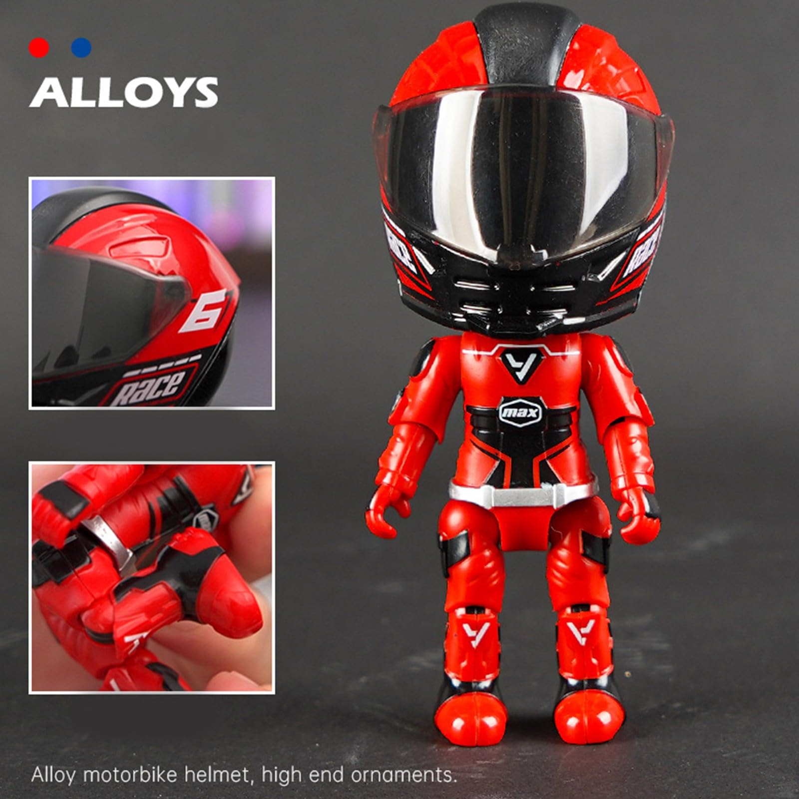 Diecast Toys Plastic Transforming Racing Drivers Toys Motorcycle Rider Figures for Kids - Bild 4