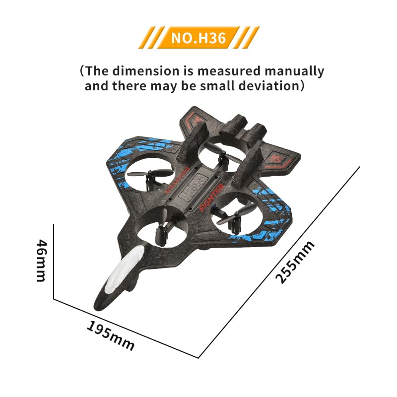 Factory 360° Circling RC Fighter Jet Foam Plane Toy with Light 2.4G Stunt EPP Airplane Foam RC Plane Drone - Bild 7
