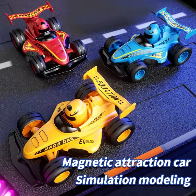 Wholesale Magnetic Formula Racing Car Magnetic Helmet Vehicle Inertia Mini Car Toy for Kids - Imagen 6