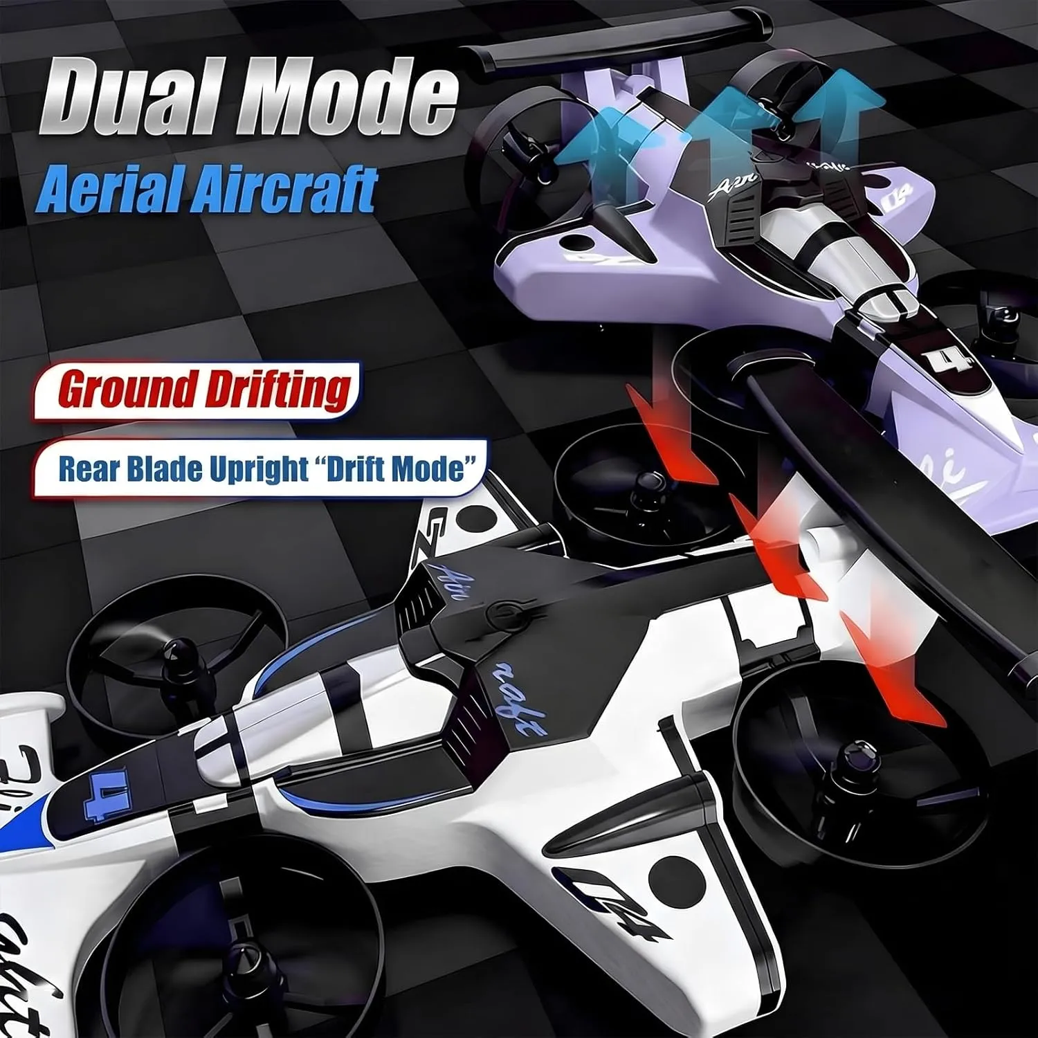 RC Drone Flying Toy Remote Control Drone Toy Flying Car Vehicle 2-in-1 Flying Car - Bild 4