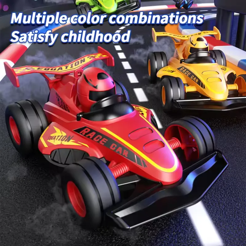 Wholesale Magnetic Formula Racing Car Magnetic Helmet Vehicle Inertia Mini Car Toy for Kids - Imagen 3