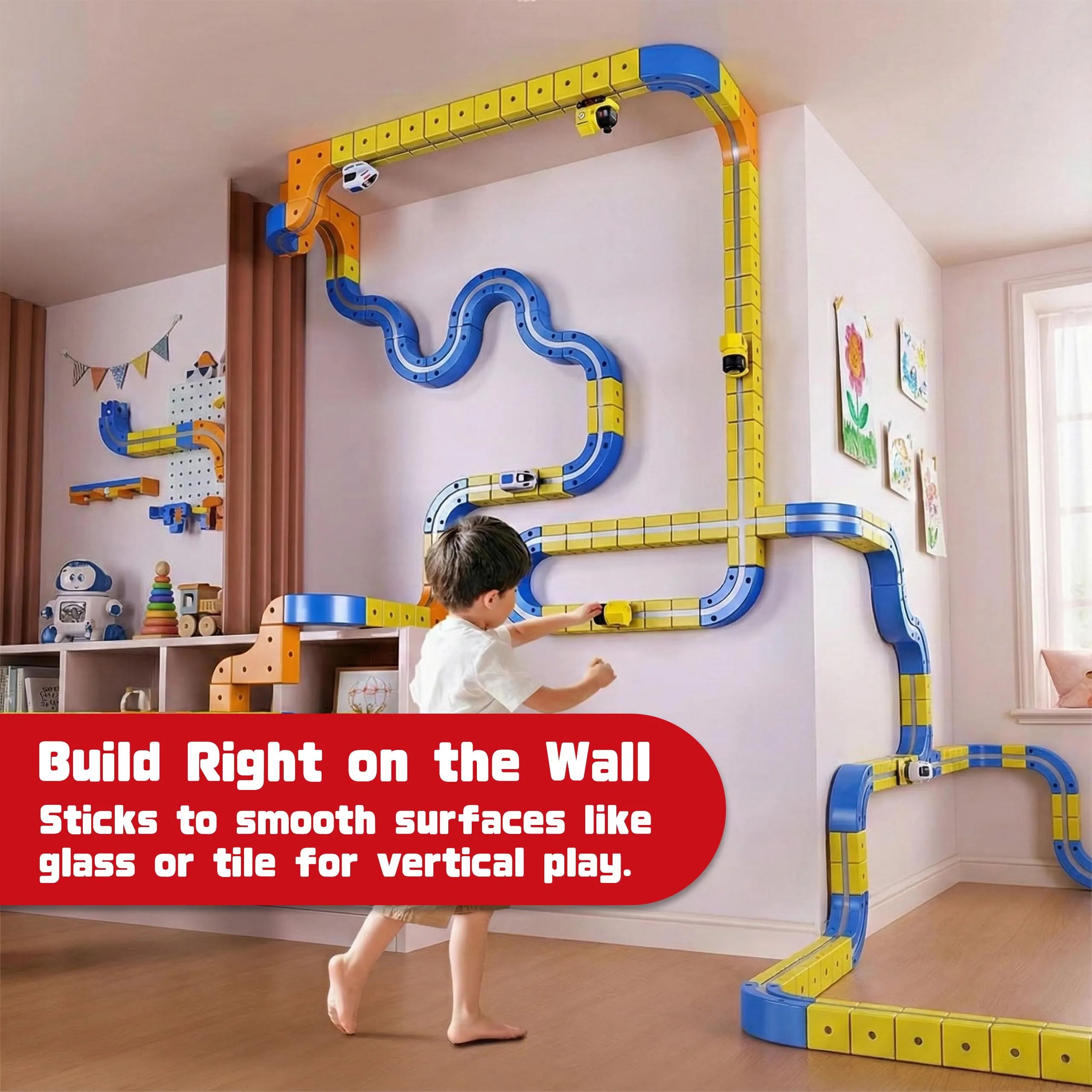 Hot Kids Diy Assembly Magic Track Car Baby Racing Runway Slot Stem 3D Electronic Magnetic Train Set - Imagen 3