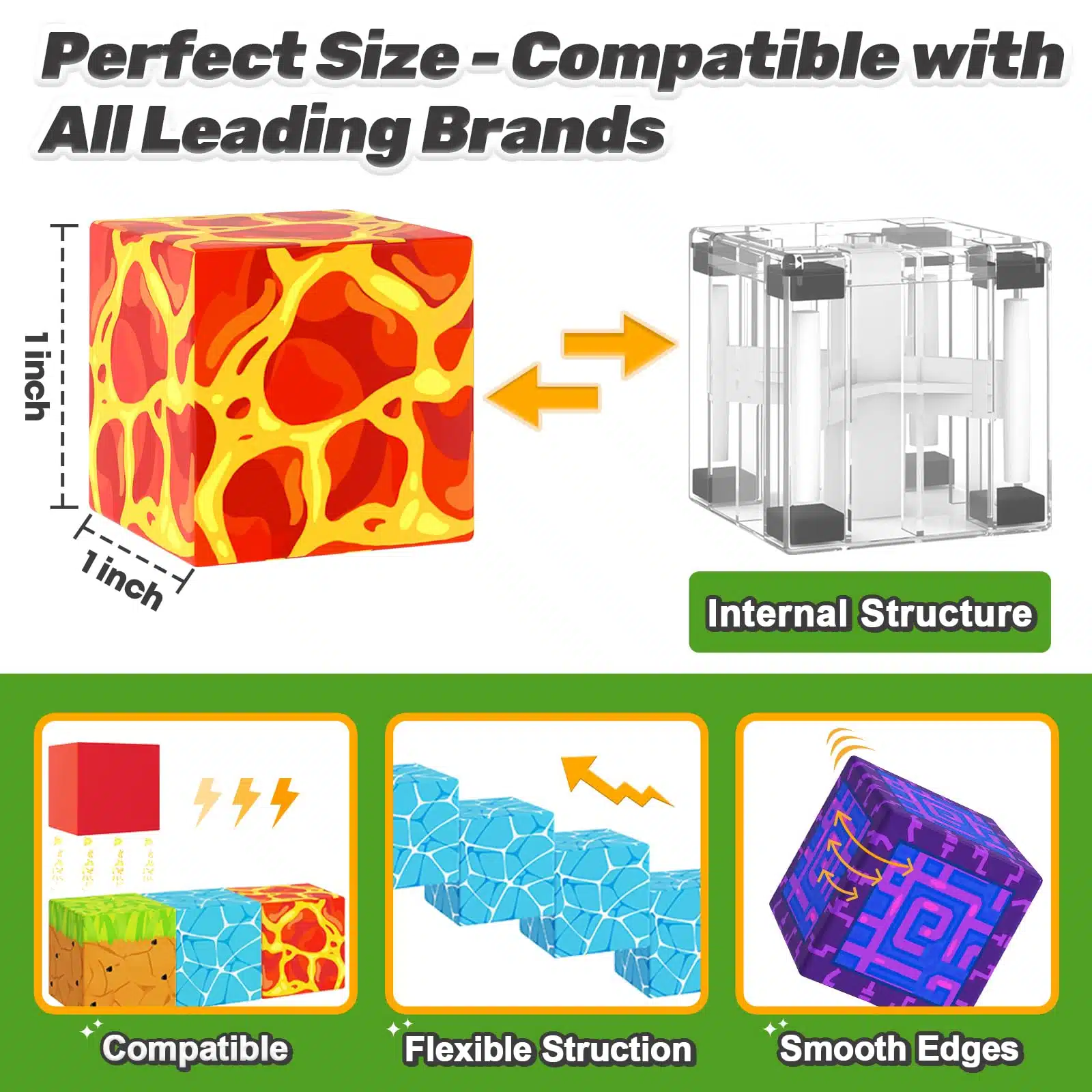 100 PCS OEM Build World Magic Portal Plastic Magnetic Tiles STEM Sensory Magnetic Blocks - Imagen 5