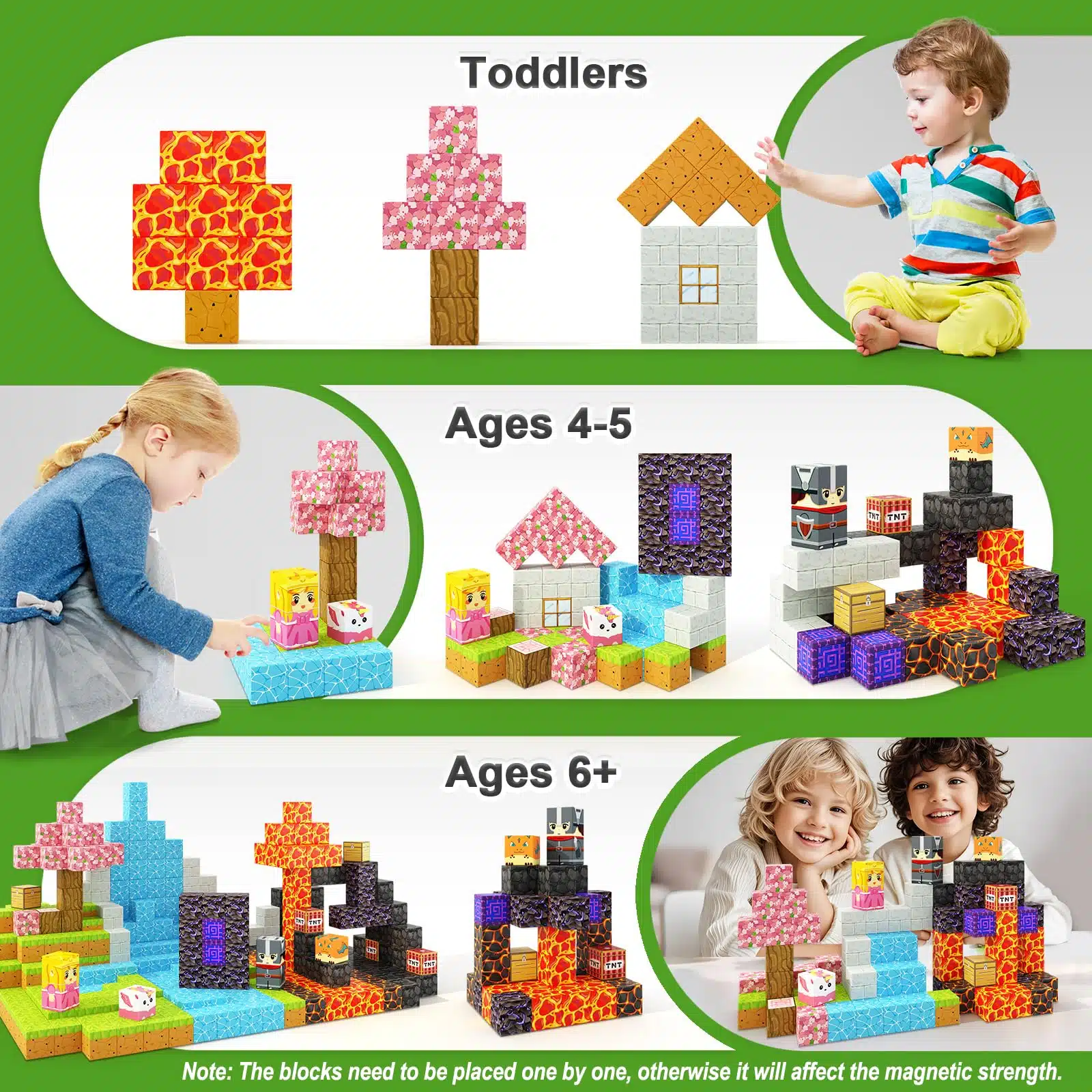 100 PCS OEM Build World Magic Portal Plastic Magnetic Tiles STEM Sensory Magnetic Blocks - Imagen 3