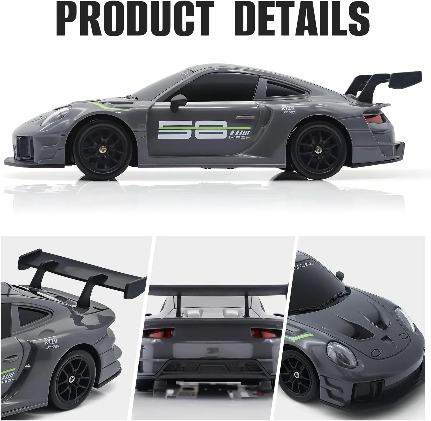 1 24 Maßstab 4WD 2 4GHz High Speed 20KMH LED-Verbindungslicht-Set für den Innenbereich, Mini-Elektro-Rennsport, voll ferngesteuertes Drift-RC-Auto - Bild 2
