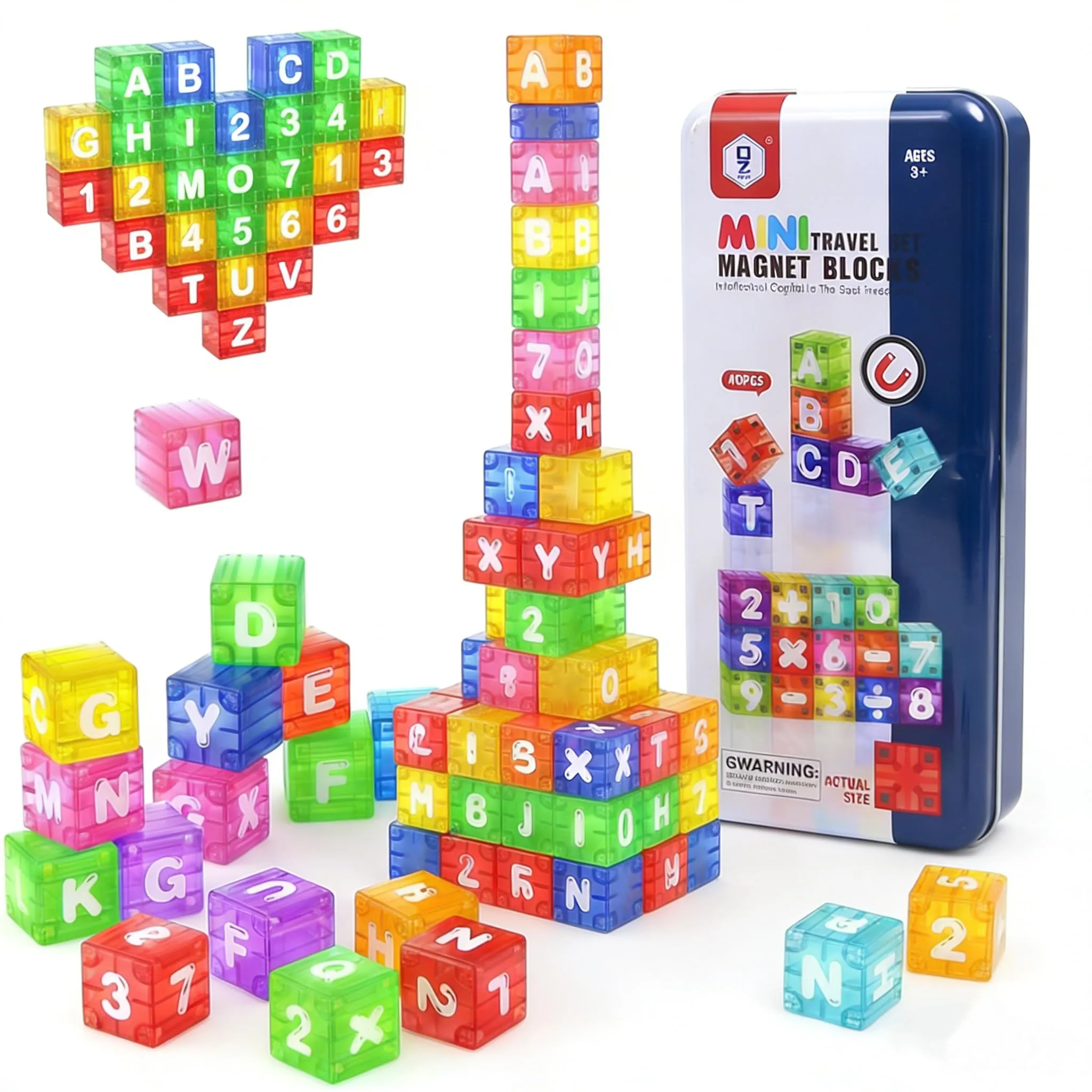 40pcs Mini blocs de construction magnétiques de voyage