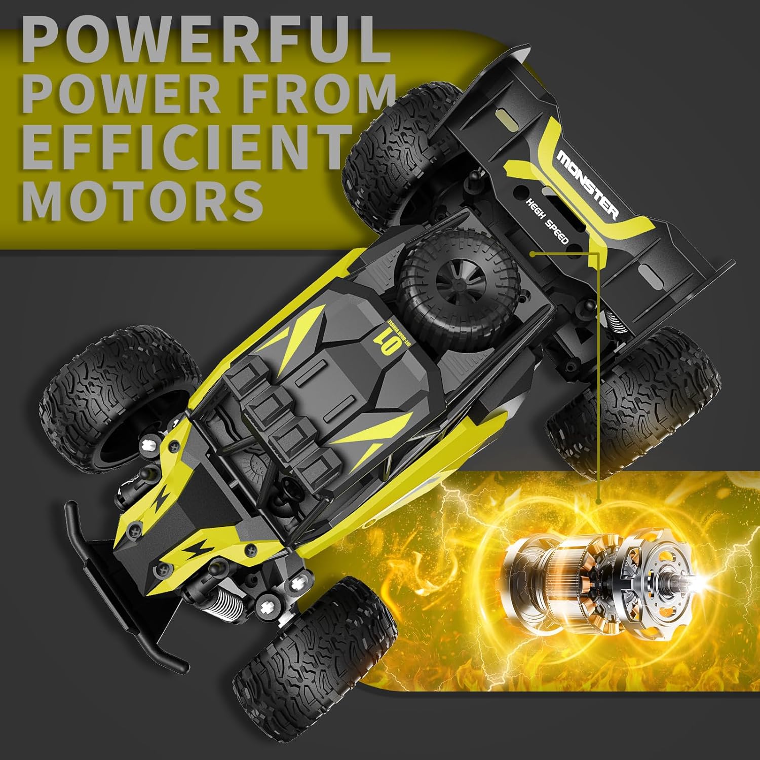 Professional 24G High Speed Off Road 1:18 Scale Four Wheel Climber Light Radio Remote Control 1:18 Off Road RC Car - Bild 4
