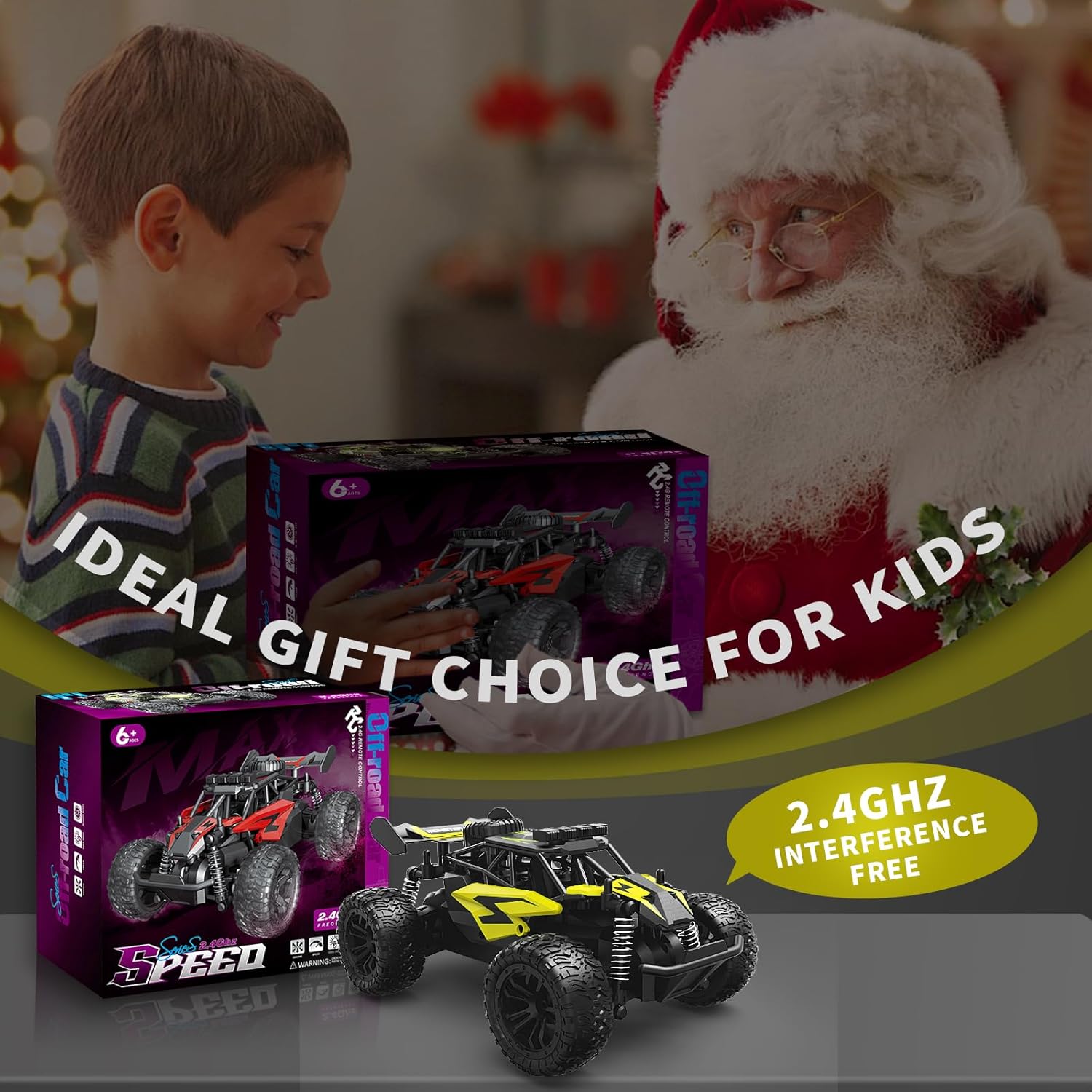Professional 24G High Speed Off Road 1:18 Scale Four Wheel Climber Light Radio Remote Control 1:18 Off Road RC Car - Bild 3