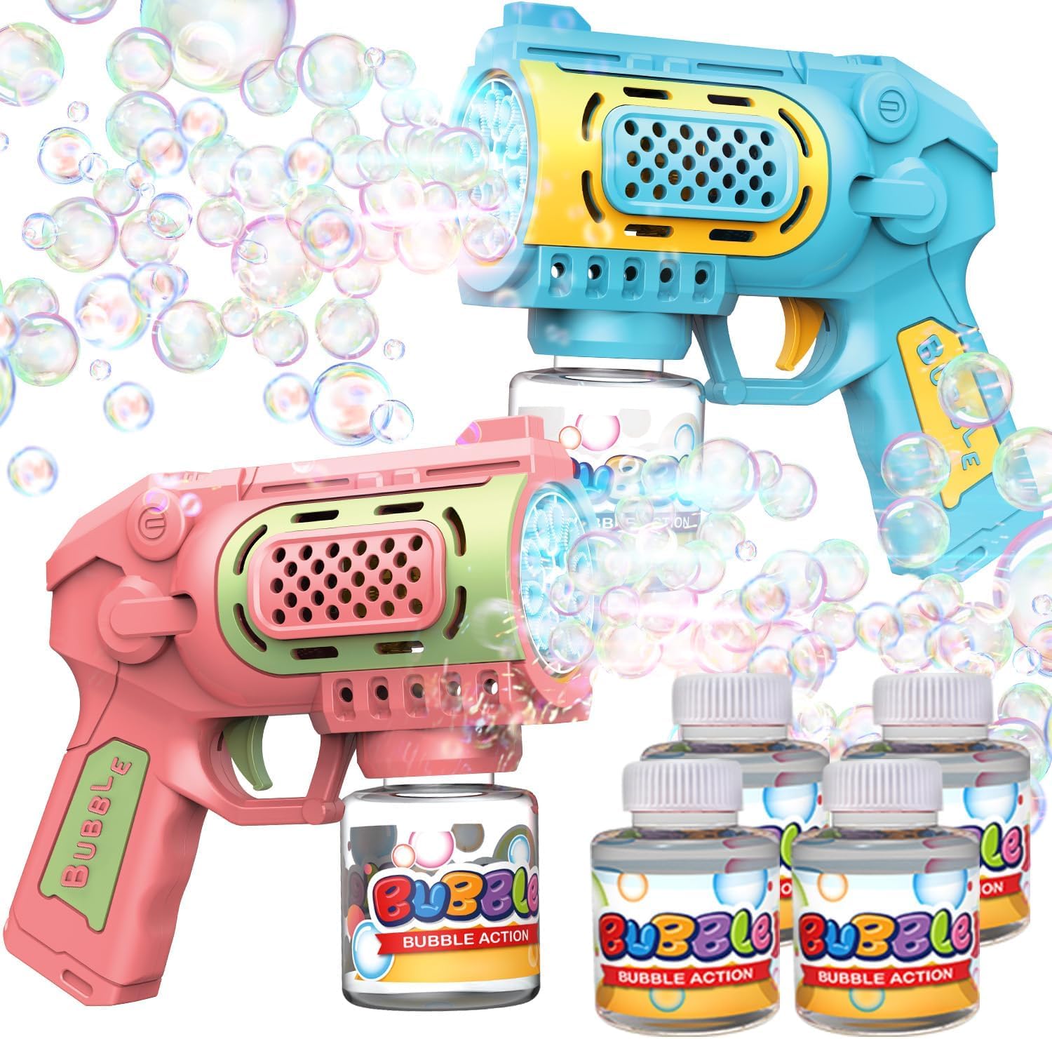 Pistola de burbujas eléctrica automática LuluFamily al por mayor para niños y niñas。