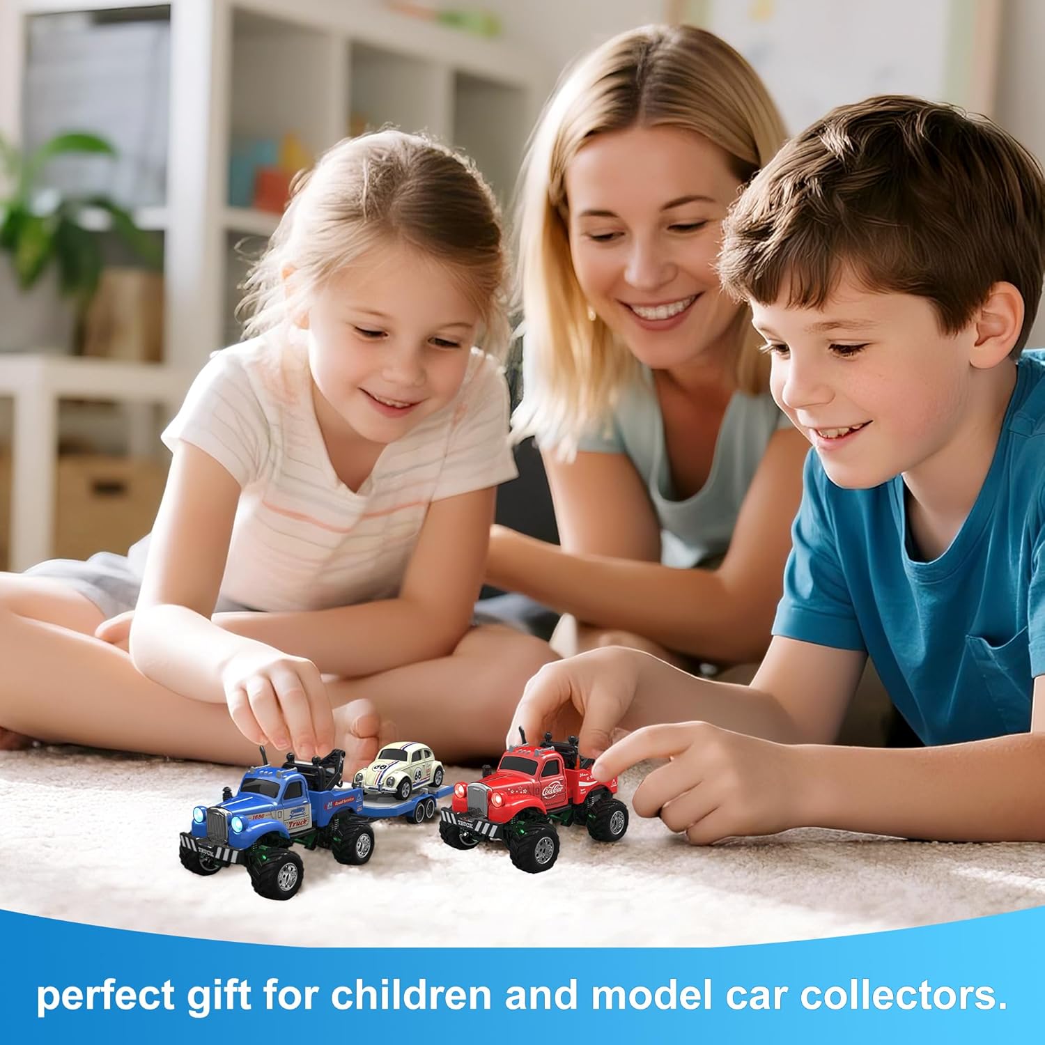 Novo rápido 1:64 Scale Mini Alloy Truck Electric Led Lights 24ghz Remote App Control 3 Speed Rc Car - Imagem 2
