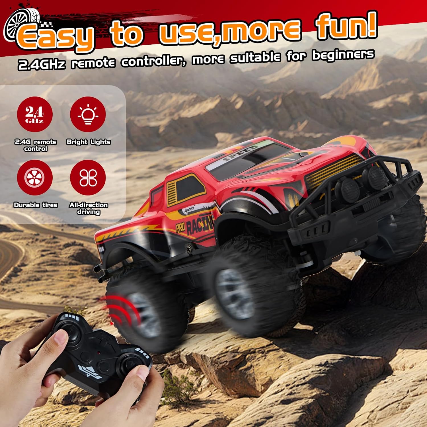 Atacado 2,4 GHz 1:20 Cool Indoor Outdoor With Bright LED Lights Kids Toys Gift Remote Control Off Road Vehicle RC Car - Imagem 5