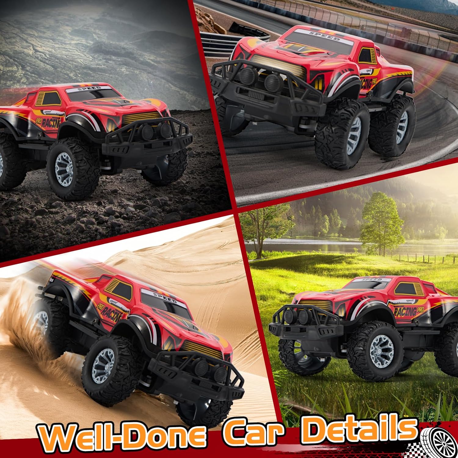Atacado 2,4 GHz 1:20 Cool Indoor Outdoor With Bright LED Lights Kids Toys Gift Remote Control Off Road Vehicle RC Car - Imagem 4