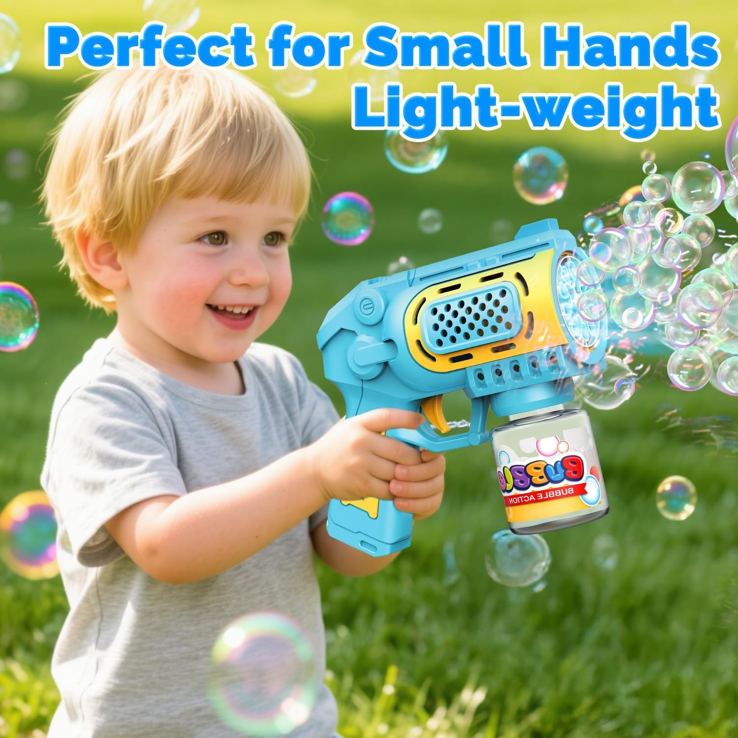 Wholesale Summer Outdoor Automatic Electric With Solution Refill for Kids Boys Girls Gifts Bubble Gun Machine Blaster - Imagen 4