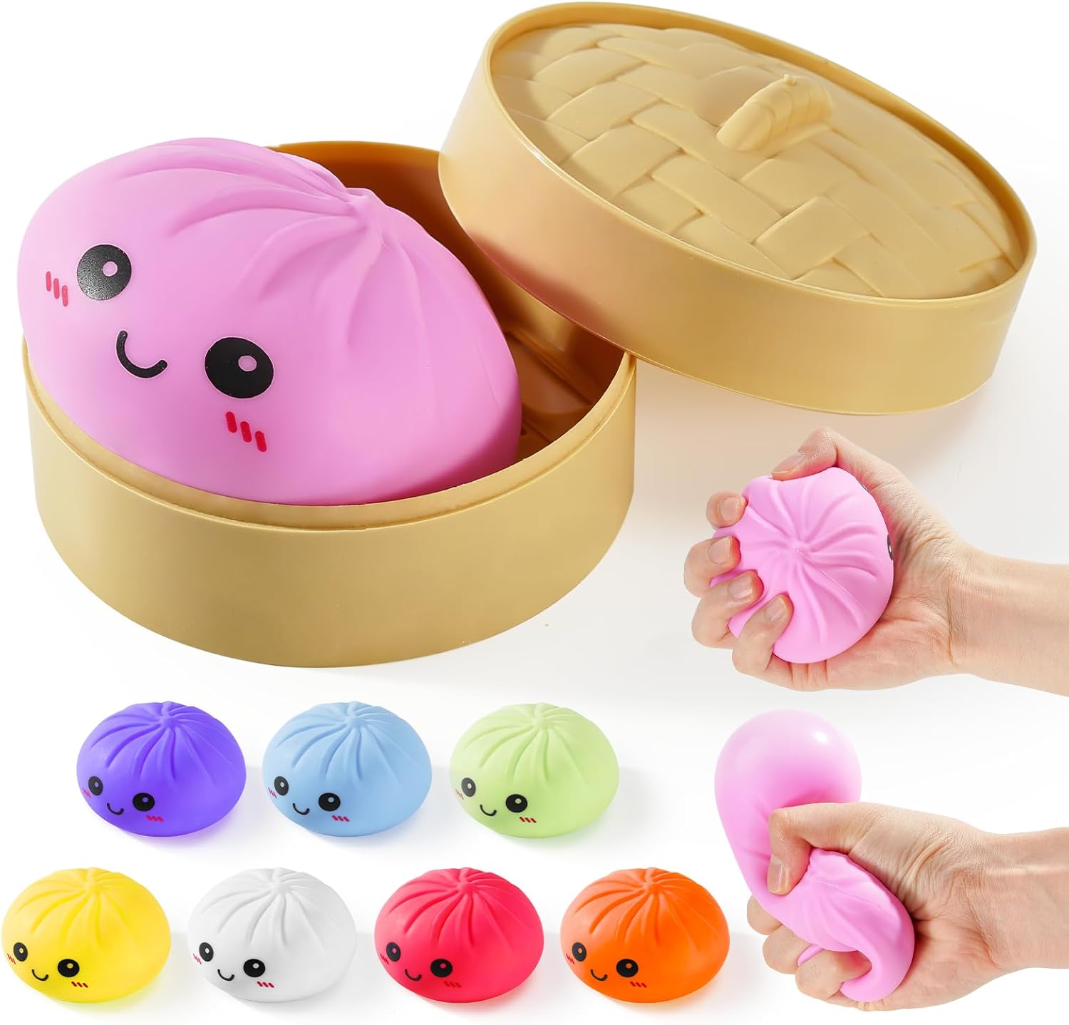 Venta al por mayor de juguetes blandos para la persona agitada con bollos de vapor, serie completa de LuluFamily