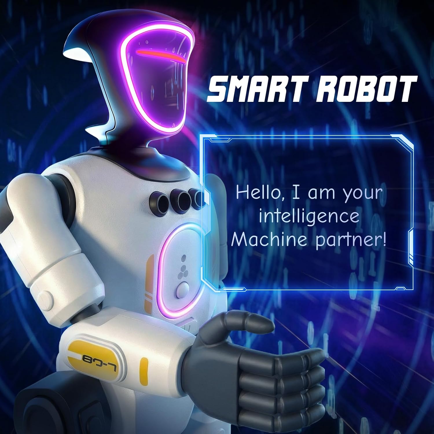 Kid Interactive Gesture Sensing Voice Recording Playback LED Faces Music Walking Dancing Remote Control Robot Toy - Image 2