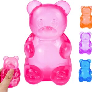 Wholesale colorful gummy bear Taba squishy toy made from soft TPR for stress relief and party favors