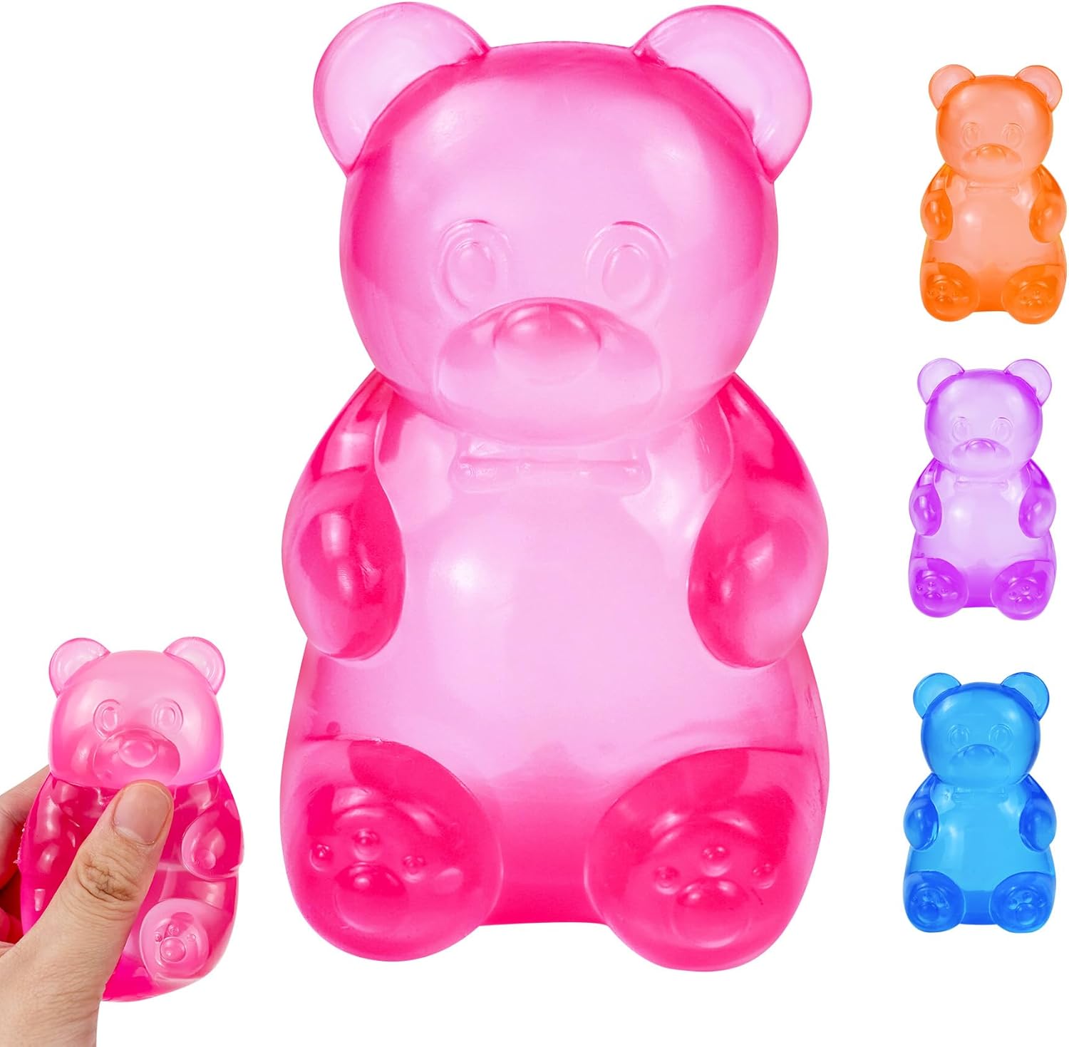 Wholesale colorful gummy bear Taba squishy toy made from soft TPR for stress relief and party favors