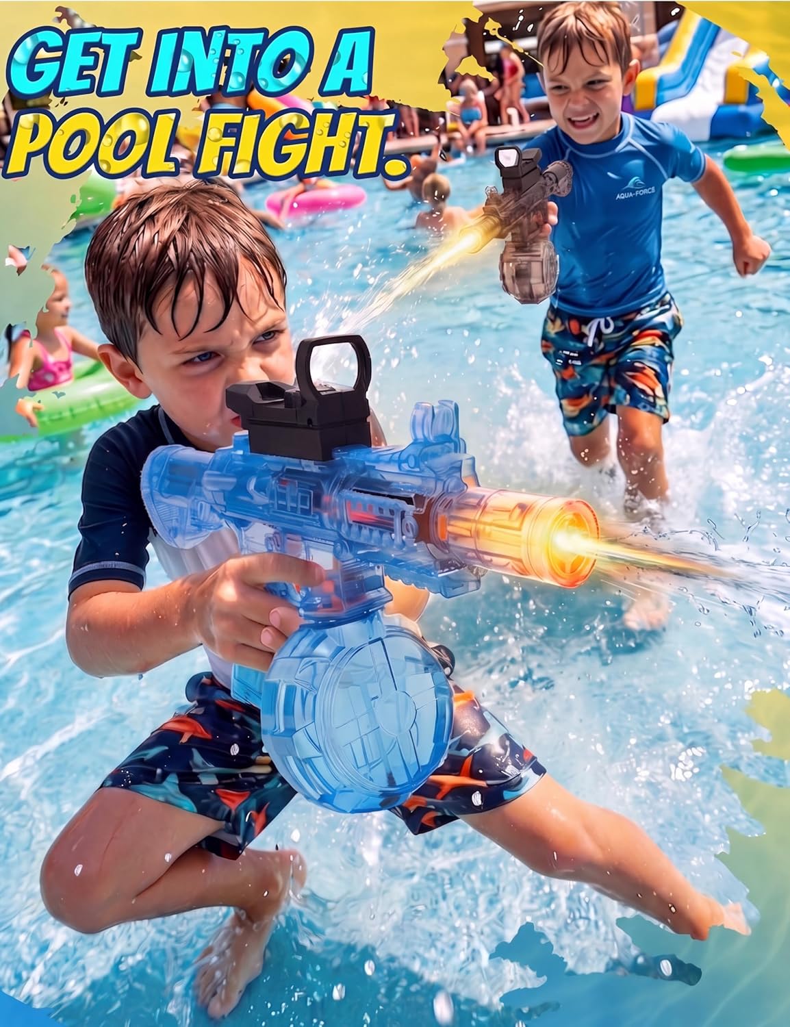 Wholesale M416 Style Transparent LED Automatic Electric Water Gun for Summer Play - Image 7