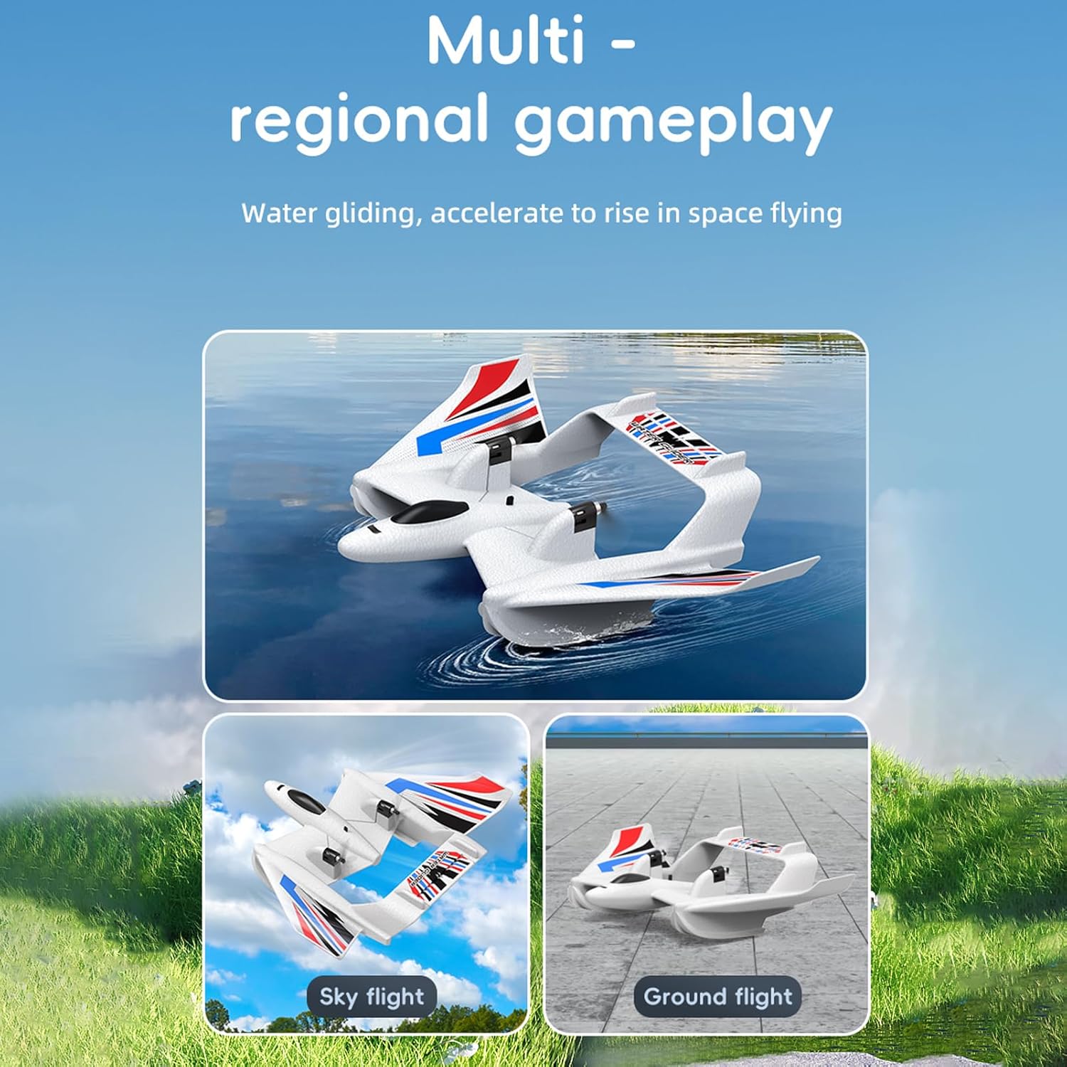 Wholesale 2.4GHz 2CH EPP Foam 3 in 1 RC Airplane for Water Land and Air - Image 9