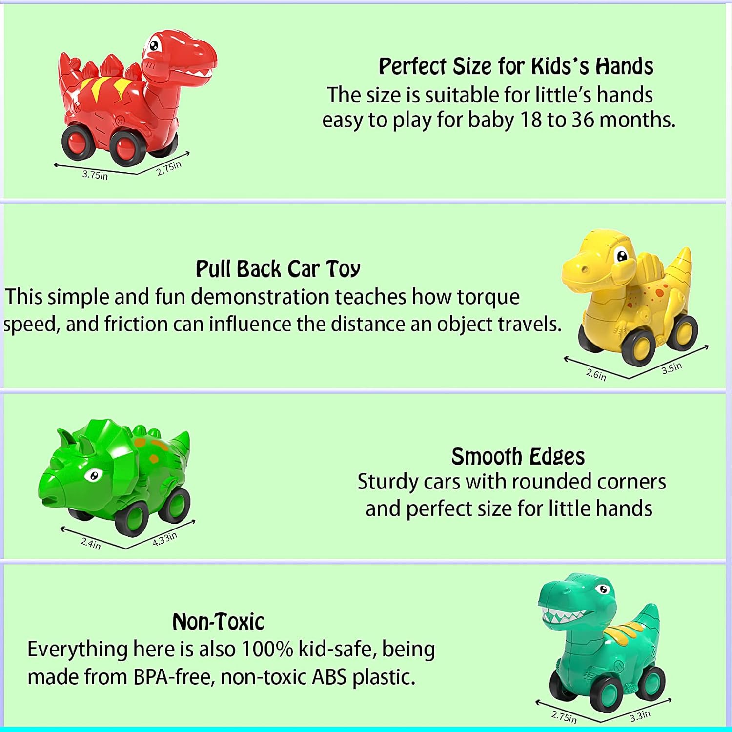 Wholesale Dinosaur Transport Truck Toy with 4 Pack Pull Back Dino Cars - Image 3