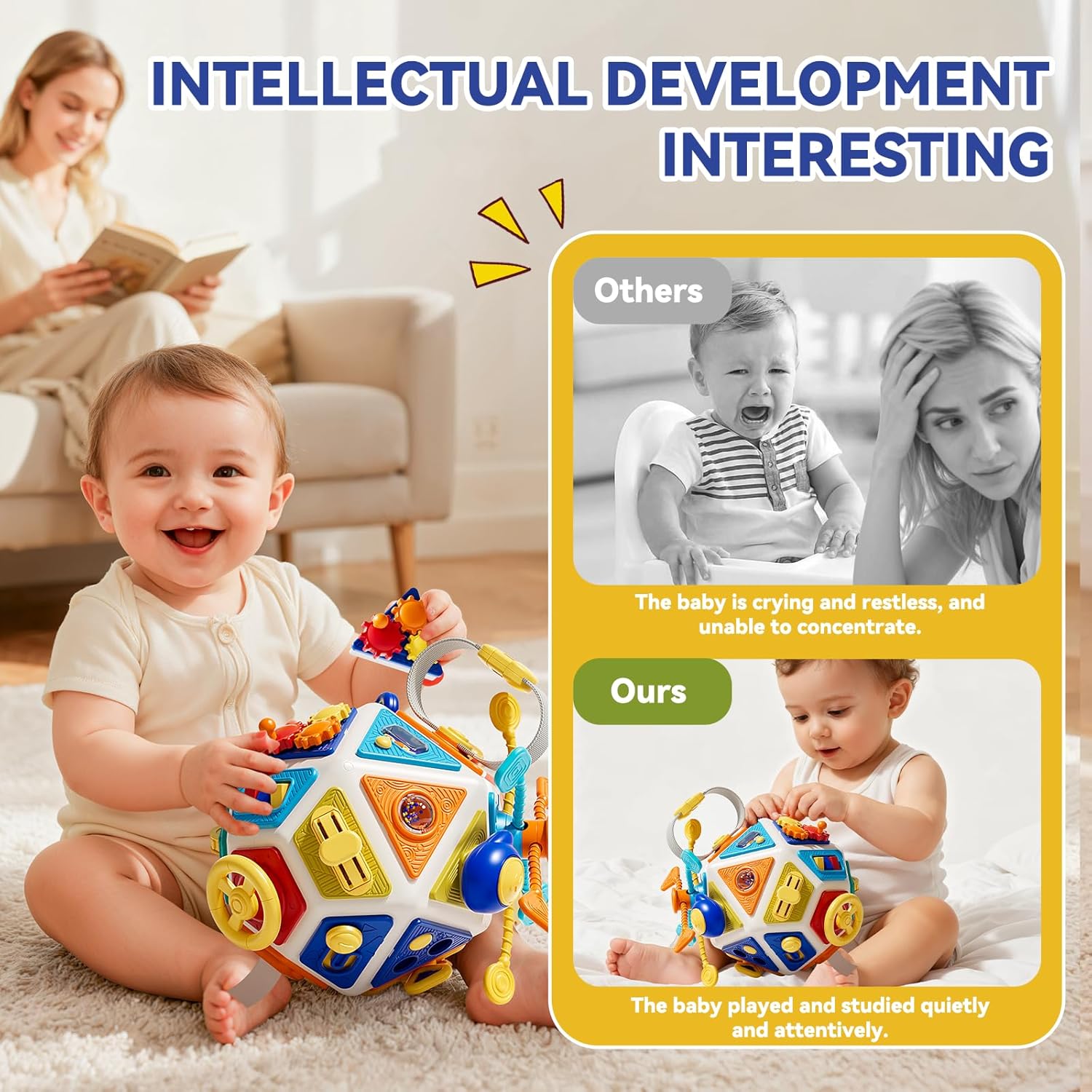 Wholesale 22 in 1 Busy Board Activity Cube with Gears and Steering Wheel - Image 5