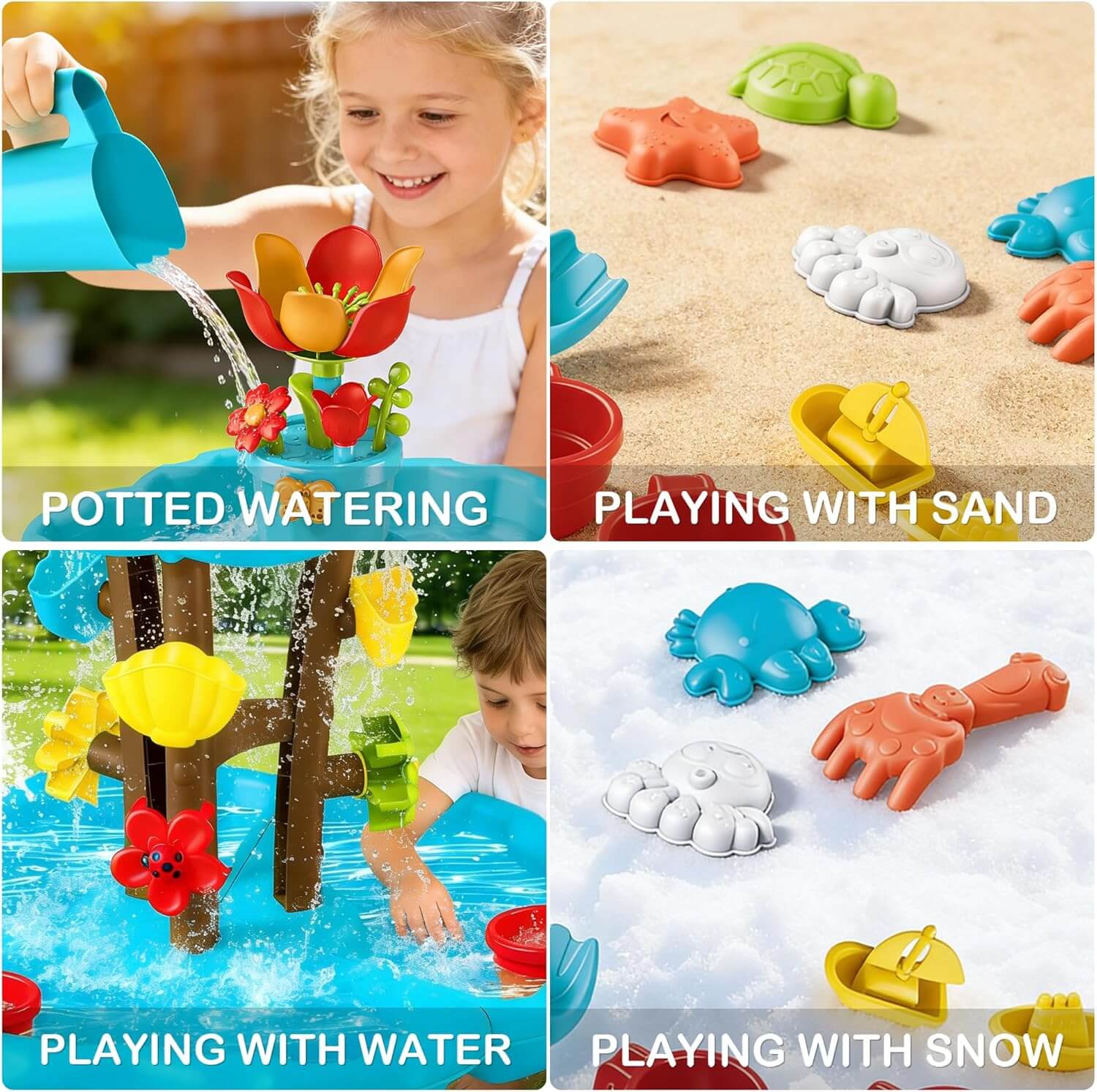 Wholesale Two Tier Blossom Sand and Water Table with Beach Toys for Toddlers - Image 5