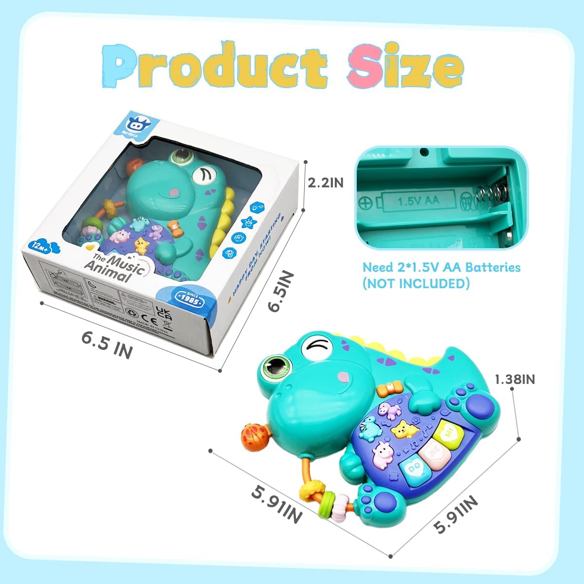 Wholesale Dinosaur Baby Piano Toy with Lights Music and Early Learning Activities - Image 4