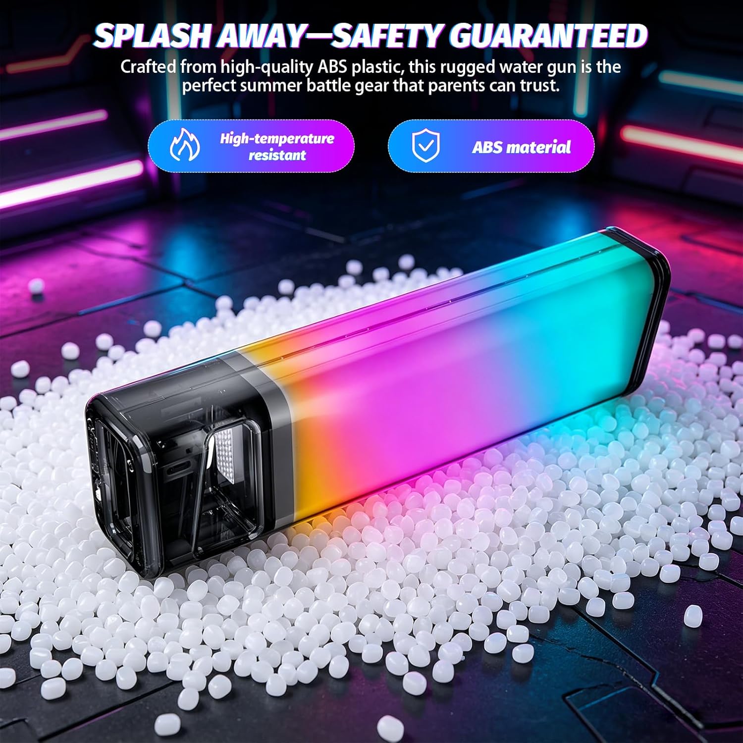 Wholesale Large Capacity Rechargeable Electric Water Gun with LED Lights for Pool and Beach Play - Image 5