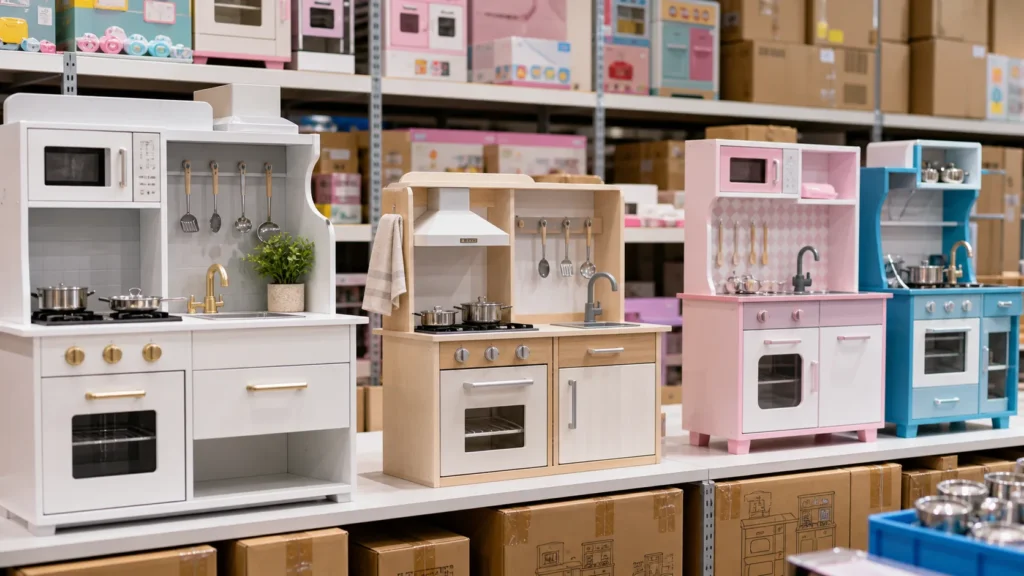 Kitchen play sets for retail toy stores